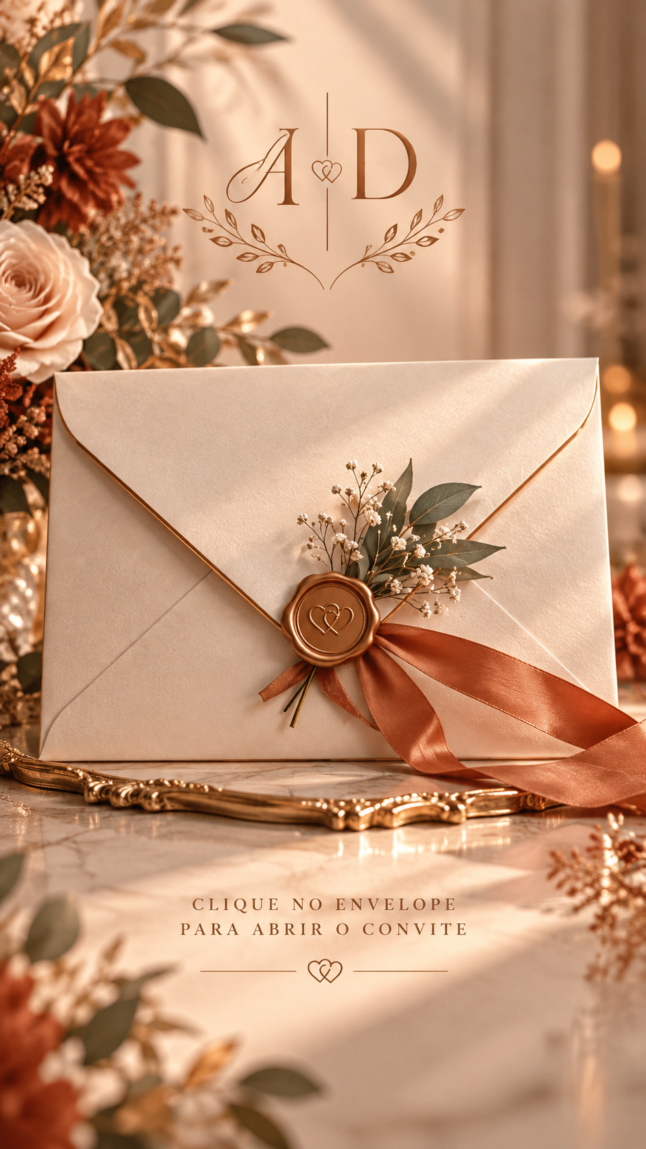 Envelope do casamento de Adeilton e Daiane